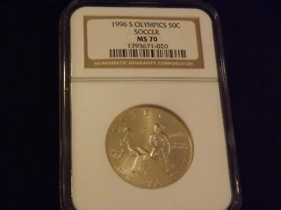 1996-S   50 C        OLYMPICS  Soccer    NGC  MS  70 - Image 1 of 2