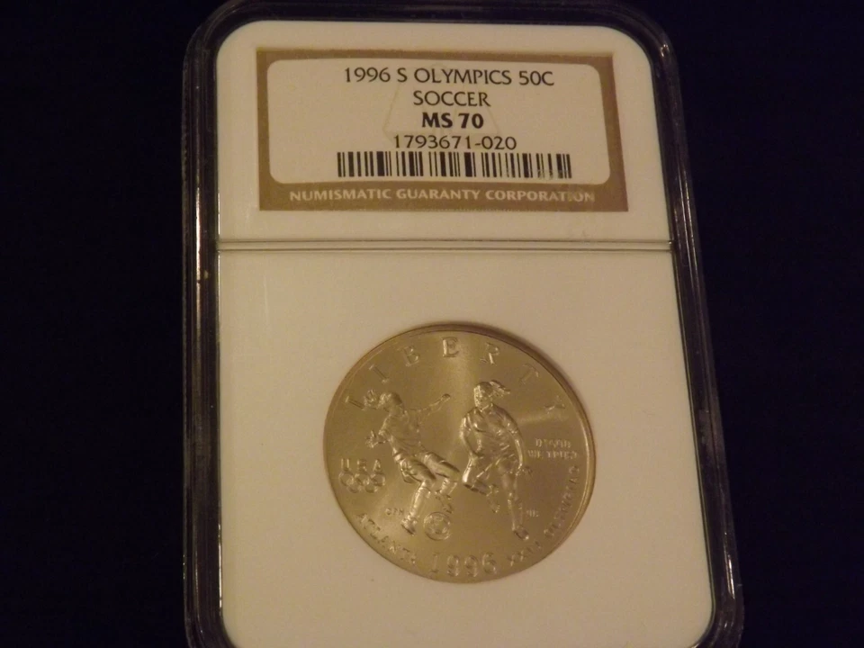 1996-S   50 C        OLYMPICS  Soccer    NGC  MS  70 - Image 1 of 2