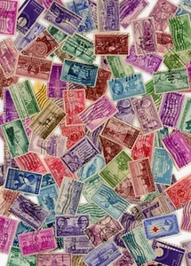 LOT of 100 MIXED USED US postal stamps 3 CENT 1934-1958 FREE SHIPPING 3C - Bild 1 von 1