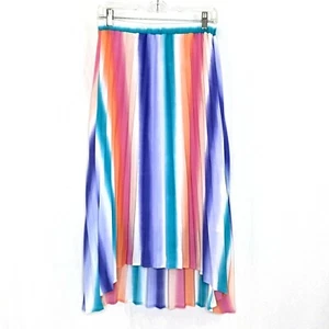 art class Girls XL 14/16 Lined Pleated Multi Colored Skirt High Low Hemline - Picture 1 of 5