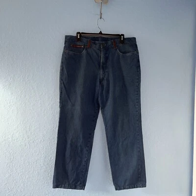 Stefano Ricci jeans size 52 Blue With Leather Details - Image 1 of 4