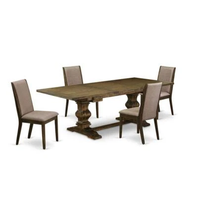 5 Piece Dining Room Table Set Includes a Rectangle Kitchen Table with... - Image 1 of 4