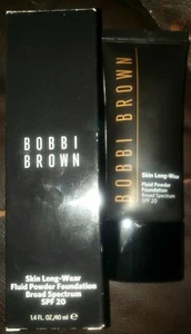 Bobbi Brown SKIN LONG-WEAR FLUID POWDER FOUNDATION SPF 20 Warm Almond W-086 NIB - Picture 1 of 1