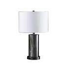 ORE International Table Lamp 21.25? Night LED Mid-Century Glass Chrome Black