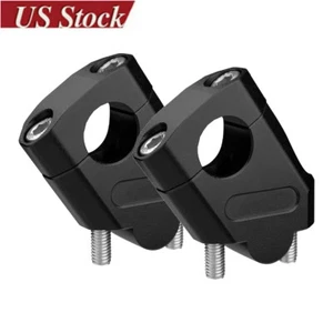 2pcs 7/8" 22mm Handlebar CNC Motorcycle Riser Mount Clamp Adapter Increased 38mm - Picture 1 of 8