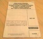 Genexxa SCT-38 Double Stereo Cassette Tape Deck Instruction Book Guide Manual