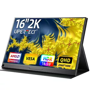 UPERFECT Gaming Monitor 16 Inch 2560x1600 Portable Monitor IPS Screen HDR - Picture 1 of 7