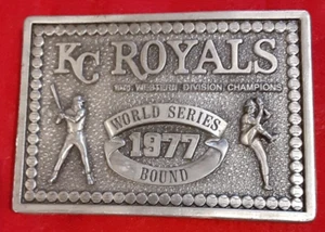 Vintage 1977 Kansas City Royals Belt Buckle - Picture 1 of 2