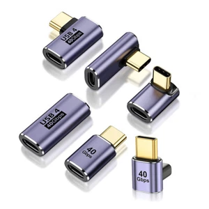 Adaptador 90 Ángulo Recto USB C a USB C Tipo C Carga Rápida Convertidor 40Gbps 100W - Imagen 1 de 18