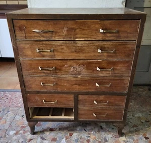 Cassettiera Mid-Century in legno massello, Italia, buone condizioni - Foto 1 di 10