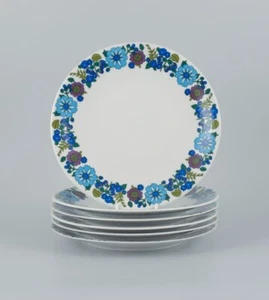 PMR Bavaria, Jaeger & Co, Germany. A set of six retro dinner plates in porcelain - Picture 1 of 4