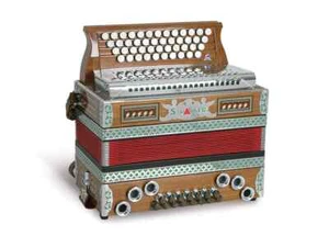 STRASSER 4/II CLASSIC HARMONIKA G-C-F-B 4-REIHIG 2-CHÖRIG X-BASS KOFFER - Bild 1 von 1