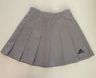 Vtg ADIDAS Women's Pleated Tennis Skirt Gray White Check Sz 6 See Measurements