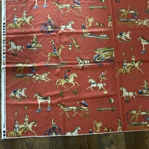 P Kaufman Vintage 1990s Equestrian Whimsical Circus Animals 56” - Picture 1 of 7