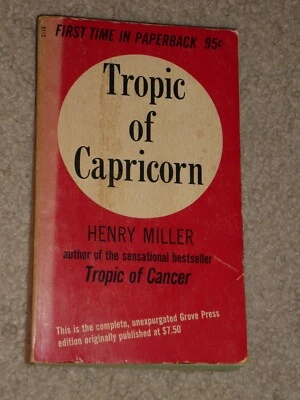 Tropic of Capricorn by Henry Miller, 1961 1st Grove Press Vintage PB Book - Image 1 of 4