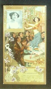Chromo Lefèvre Utile LU Otéro Augusta Personnage Célèbre Chanteuse Danseuse 1900 - Picture 1 of 2