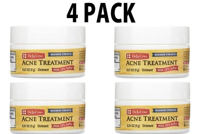 De La Cruz, PACK 4, Ungüento para Tratamiento del Acné con 10% Azufre, Máxima Fuerza Foto 1 de 4
