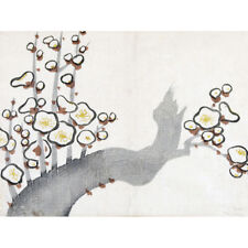 Nakamura Hochu Plum Blossom Branch Tree Japanese Canvas Wall Art Print Poster