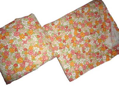 ВИНТАЖНЫЙ РОЗОВЫЙ ORAGE ЗЕЛЕНЫЙ ЦВЕТОК ПИТАНИЯ GROOVY ЦВЕТОЧНЫЙ (2P) ДВОЙНОЙ ЛИСТ КОМПЛЕКТ - Изображение 1 из 4