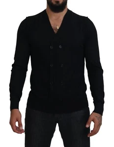DOLCE & GABBANA Sweater Black Cashmere Button Down Cardigan IT50/US40/L 1400usd - Picture 1 of 8