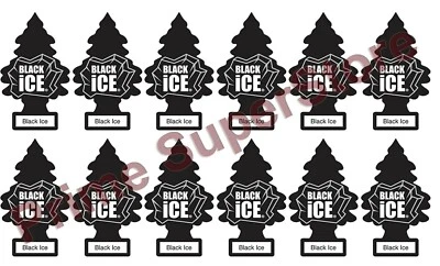Lote de 12 nuevos ambientadores Little Trees aroma hielo negro para hogar auto/coche Foto 1 de 4