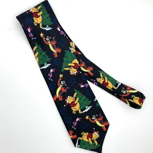 Disney Winnie the Pooh Tie Necktie Christmas Holiday Piglet Tigger Tree Xmas - Picture 1 of 9