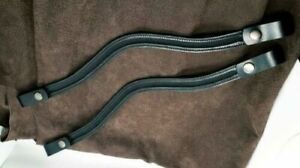 2x Empty channel snap browband - quick click browband with snaps Free Shipping