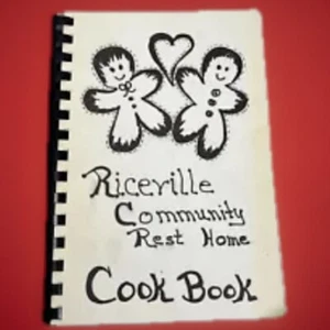 Vintage Riceville Community Rest Home Cookbook Recipe Comb Bind Mn Minnesota - Picture 1 of 9
