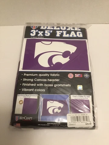 Kansas State Wildcats NCAA Flag Banner Deluxe 3X5FT NEW Cover
