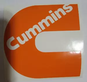 Orange Cummins Decal Sticker 4"x4" - Bild 1 von 1