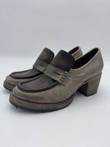 Freebird Bristol Heeled Loafers Women 8 Stone Copper Bronze Leather Slip-on LN - Picture 1 of 13