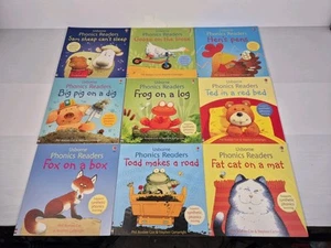 Usborne Phonics Readers 9 x Childrens Books Learning Aids For Young Children - Picture 1 of 10