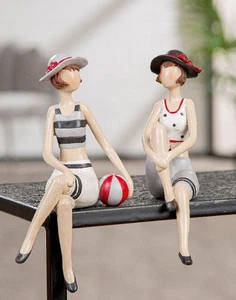 Badenixen Beach Girls 2er Set Kantensitzer Frau Figur Skulptur 20003 - Bild 1 von 7