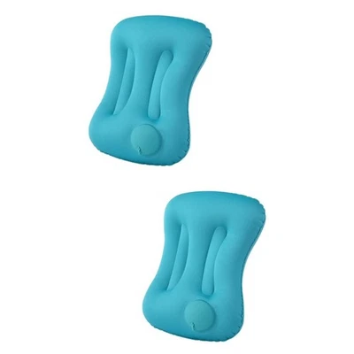  2 Pack Kopfkissen Strand Aufblasbar Aufblasbares Camping Reisekissen - Bild 1 von 4