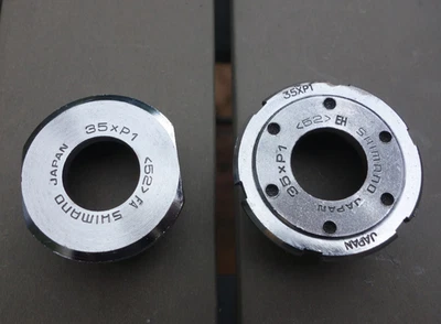 cuvettes pédalier vintage shimano pas français bottom bracket cups french thread - Image 1 of 4