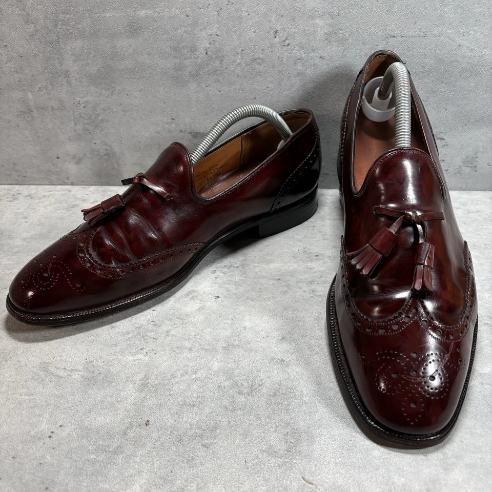 Church's Shell Cordovan Wingtip Tassel Loafer Mens 9D Dress Custom Grade England - Image 1 of 4