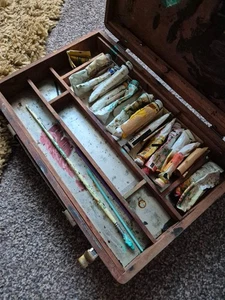 winsor newton old wooden box - Picture 1 of 8