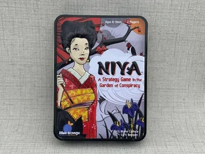 Niya Strategiespiel in Blechhülle blau orange 2014 Japan Garten Thema komplett EUC - Bild 1 von 9