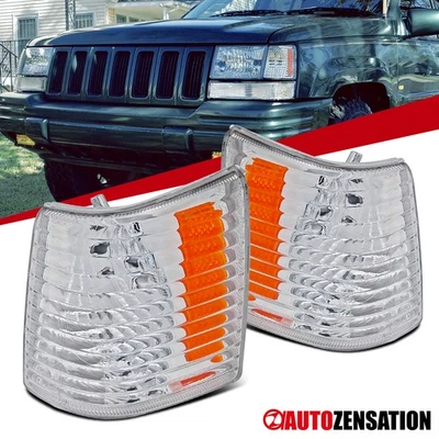 Corner Lights Fit 1993-1998 Jeep Grand Cherokee Parking Turn Signal Lamps 93-98 - Image 1 of 4