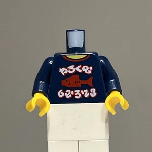 Lego asiatische Figuren FISCH Pullover LEGO Minifigur Torso Körper Arme Hand - Bild 1 von 2