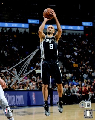 Фотография с автографом Тони Паркера 8x10 San Antonio Spurs Beckett Wit - Изображение 1 из 2