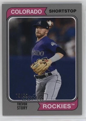 2020 Topps Archives 1974 Topps Silver /99 Trevor Story #124 - Image 1 of 2