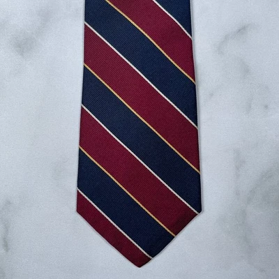 Corbata a Rayas Gallo Nuevas Tradicional 100% Seda Hecha en EE. UU. Foto 1 de 4