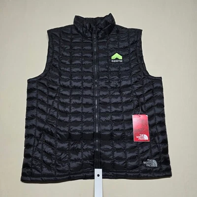 The North Face 绗缝 Puffer 背心男式 L 码黑色全拉链 — 第 1/4 张图片