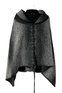A&O International schwarz-grau ombre Poncho Cape Pullover Größe One Size - Bild 1 von 9