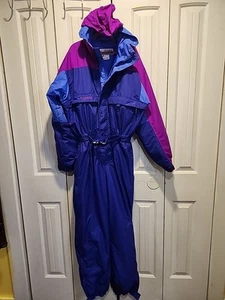 Columbia 90's Kids Snowsuit Ski Suit One Piece Purple Size Girl's 18/20 - Picture 1 of 8