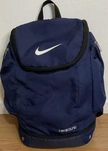 Nike Elite Backpack Blue Black Large Sports Gym School Bag w/ Shoe Compartment - Picture 1 of 15