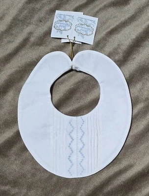 Feltman Brothers Hand Embroidered Bib NB See Details - Image 1 of 4