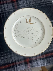 Walt Disney Gallery Collectible Dinner Plate w/Tinker Bell 8" Ivory & Gold - Picture 1 of 4