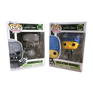 Funko Pop Simpsons Treehouse Of Horror HOMERZILLA #1263 & SKELETON MARGE #1264 - Picture 1 of 15